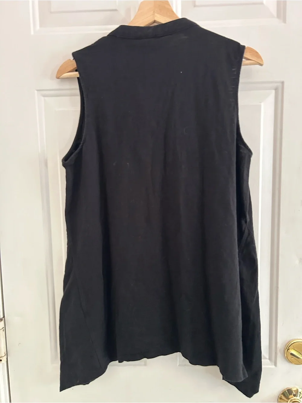 Chico's Black Sleeveless Split V Tunic Tank - Picture 4 of 4